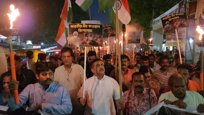 বিজেপির তিরঙ্গা যাত্রা।-ফাইল ছবি