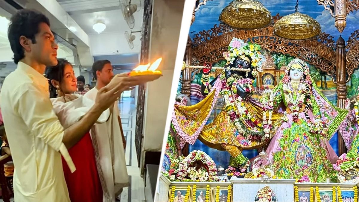 ইস্কন মন্দিরে অভিষেক -শার্লি (ছবি: ইনস্টাগ্রাম)