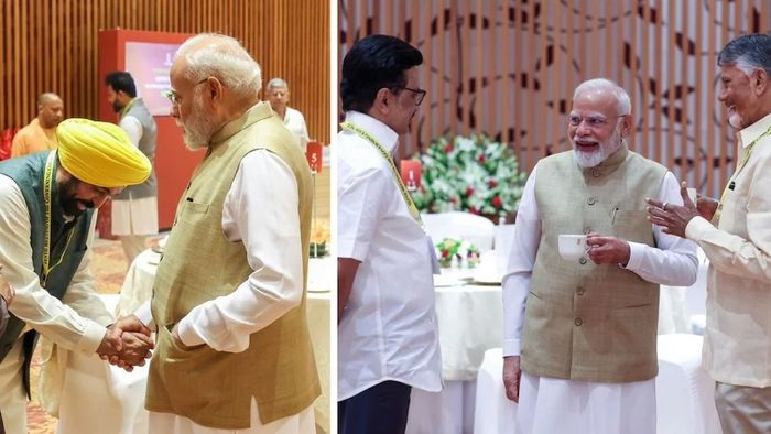 বিরোধী দলের মুখ্যমন্ত্রীদের সঙ্গে অন্য মেজাজে মোদী।