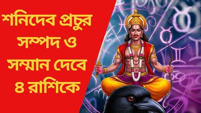 শনিদেব প্রচুর সম্পদ ও সম্মান দেবে ৪ রাশিকে
