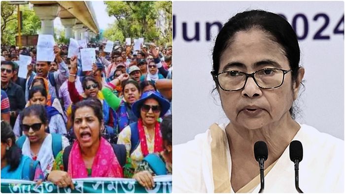 মুখ্যমন্ত্রীর ঘোষণায় খুশি নন চাকরিহারারা।-ফাইল ছবি