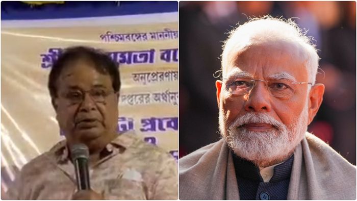 মোদীকে আক্রমণ তৃণমূলের।-কোলাজ