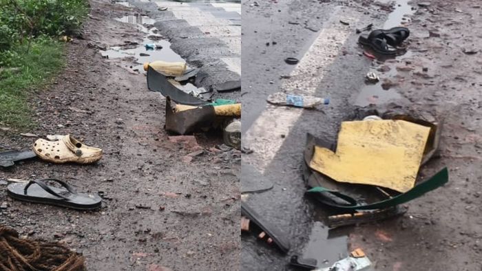 কাঁথিতে জাতীয় সড়কে অটোকে পিষে দিল লরি, পড়ে রয়েছে সওয়ারিদের চটিজুতো