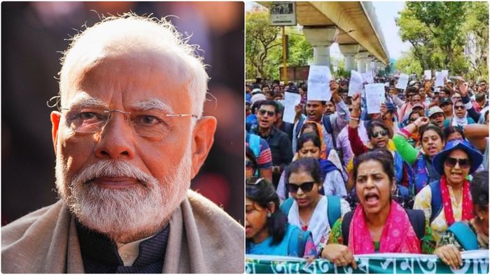 এসএসসি নিয়ে মোদীর তোপ।-কোলাজ