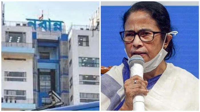 নবান্ন (বাঁ দিকে), মমতা বন্দ্যোপাধ্যায়।