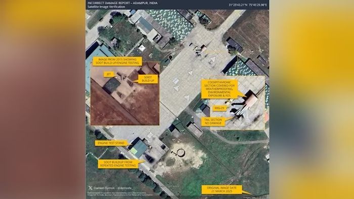 আদমপুরে ভারতীয় ফাইটার ধ্বংসের পাকিস্তানের দাবি মিথ্যা, স্যাটেলাইট ছবি