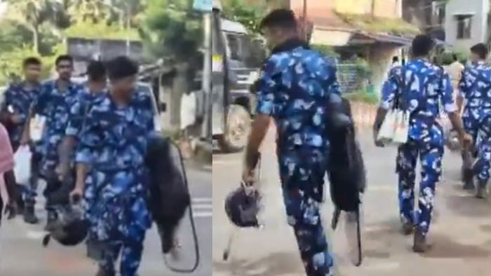 থমথমে রবীন্দ্রনগরে চলছে পুলিশের রুট মার্চ