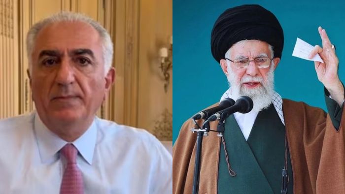 রেজা পাহলভি ও খামেনেই।