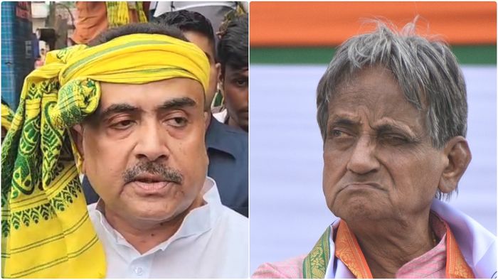 শুভেন্দু অধিকারী ও অশোক দেব।-কোলাজ