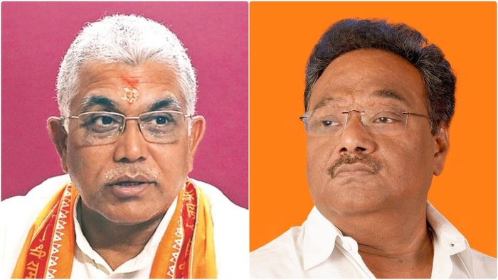 শমীক ভট্টাচার্য ও দিলীপ ঘোষ।-কোলাজ