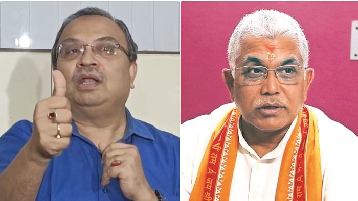 দিলীপ ও কুণাল ঘোষ।-ফাইল ছবি