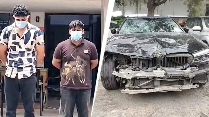 নয়ডায় পথ দুর্ঘটনায় অভিযুক্ত BMW-র দুই যাত্রী