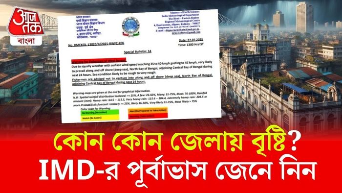 ভরা বর্ষা! আগামী কয়েকদিনে তেড়ে বৃষ্টি এই জেলাগুলিতে, IMD-র পূর্বাভাস।