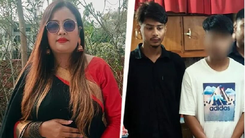 ব্যবসায়ীর স্ত্রী ও ধৃতেরা।-ফাইল ছবি