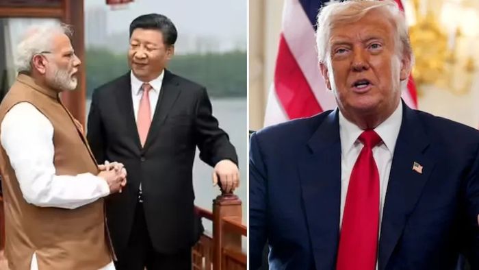 মোদী, জিনপিং, ট্রাম্প।