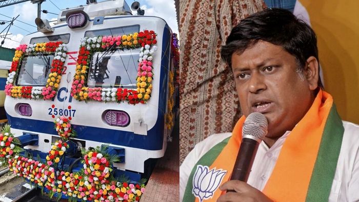 এসি লোকালের উদ্বোধনে সুকান্তকে ঘিরে বিক্ষোভ