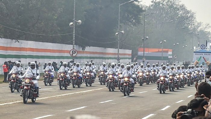 রেডরোডে কুচকাআওয়াজ।-ফাইল ছবি