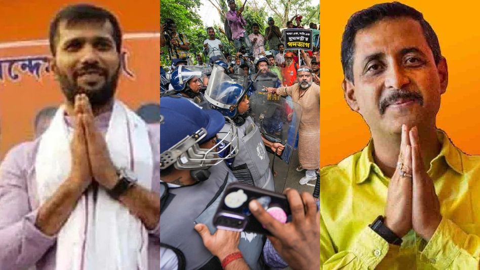 নবান্ন অভিযানে পুলিশকে  হুমকি, দিন্দা-সজল সহ ৬ BJP নেতাকে থানায় তলব  নবান্ন অভিযানে পুলিশকে  হুমকি, দিন্দা-সজল সহ ৬ BJP নেতাকে থানায় তলব