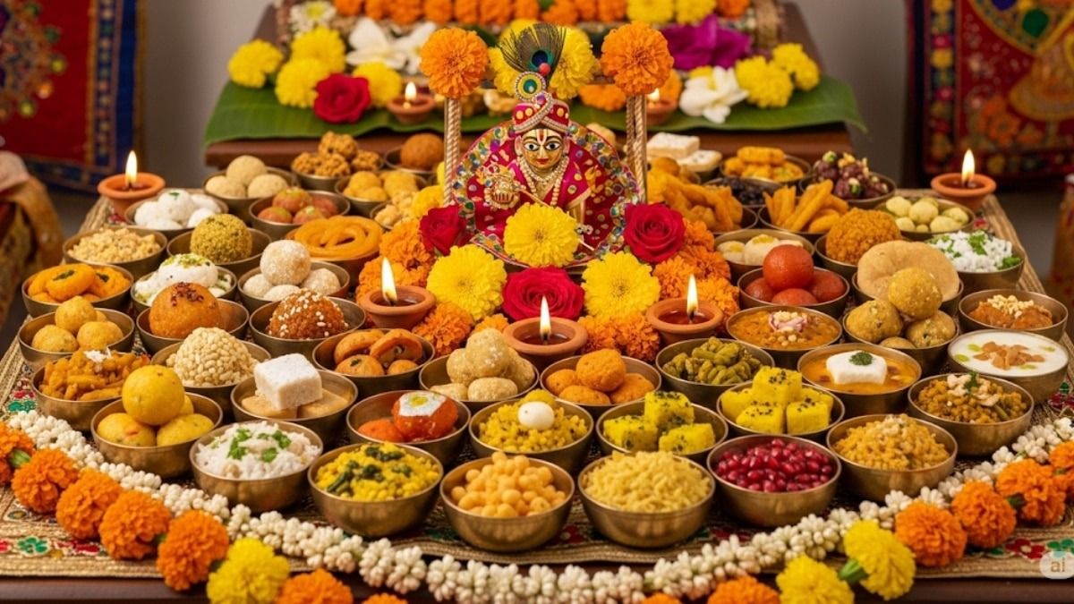 জন্মাষ্টমীতে কেন ৫৬ ভোগ দেওয়া হয় শ্রীকৃষ্ণকে, কী কী থাকে ৫৬ ভোগে?