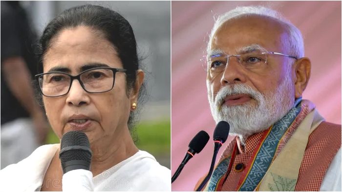প্রধানমন্ত্রী নরেন্দ্র মোদী ও মুখ্যমন্ত্রী মমতা বন্দ্যোপাধ্যায়।-ফাইল ছবি