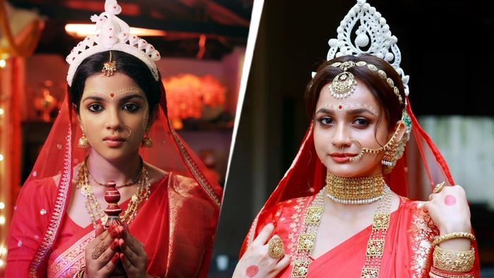 ধারাবাহিকের লুকে সাইনা ও নন্দিনী