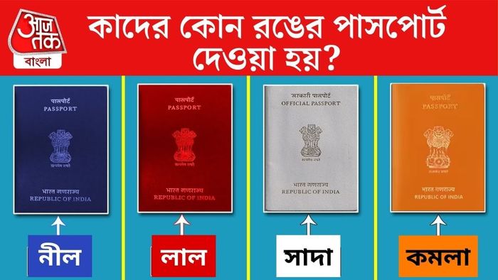 কাদের কোন রঙের পাসপোর্ট দেওয়া হয় জেনে নিন।