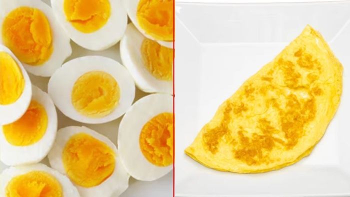 Boiled Eggs And Omelette