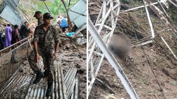 বৈষ্ণোদেবীর যাত্রা পথে হঠাৎ ভূমিধস