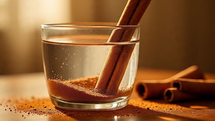 এক গ্লাস পানিতে দারুচিনি