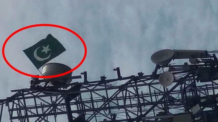 বাংলার মোবাইল টাওয়ারে পাকিস্তানের পতাকা, সেলফি তুলছে যুবক! VIRAL VIDEO