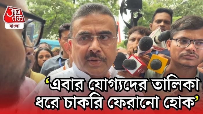 সোমবার বিধানসভার বাইরে শুভেন্দু অধিকারী।