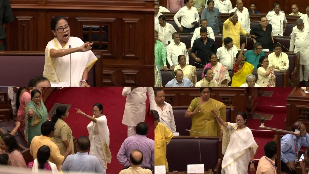 বিধানসভায় তুলকালাম, মার্শালদের সঙ্গে হাতাহাতি BJP বিধায়কদের, আসন ছেড়ে ওয়েলে মমতা