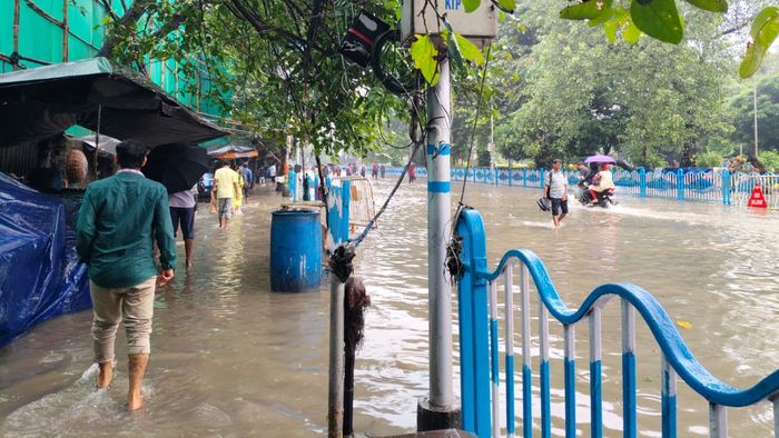 জলমগ্ন কলকাতায় একাধিক মৃত্যুর আশঙ্কা।-ফাইল ছবি