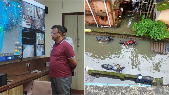 কন্ট্রোলরুমে তদারকিতে মেয়র ফিরহাদ হাকিম।-ফাইল ছবি