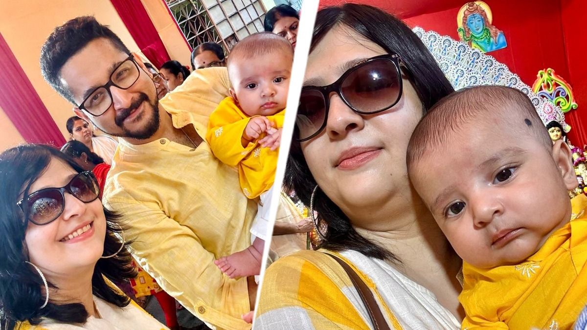 একরত্তি নডিবাবুকে নিয়ে প্রথমবার মহাষ্টমীর অঞ্জলি! আবেগে ভাসলেন পরমব্রত 