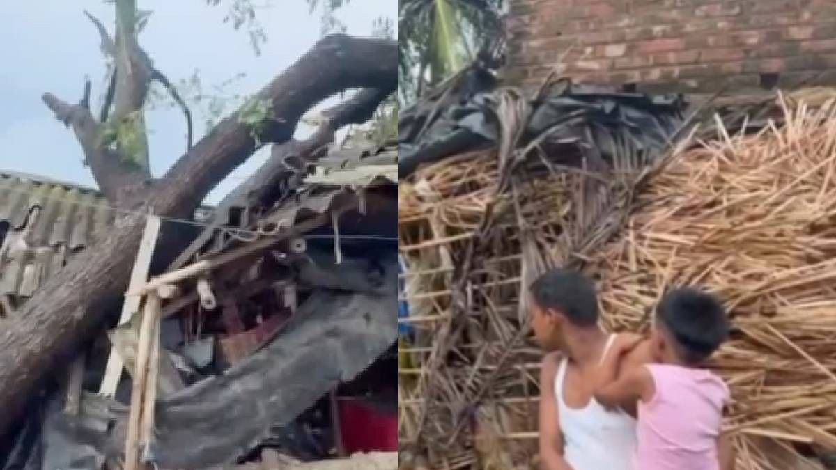সন্দেশখালিতে 'টর্নেডো'? মুহূর্তে ভেঙে বহু বাড়ি, উড়ল ছাদ, একেবারে তছনছ