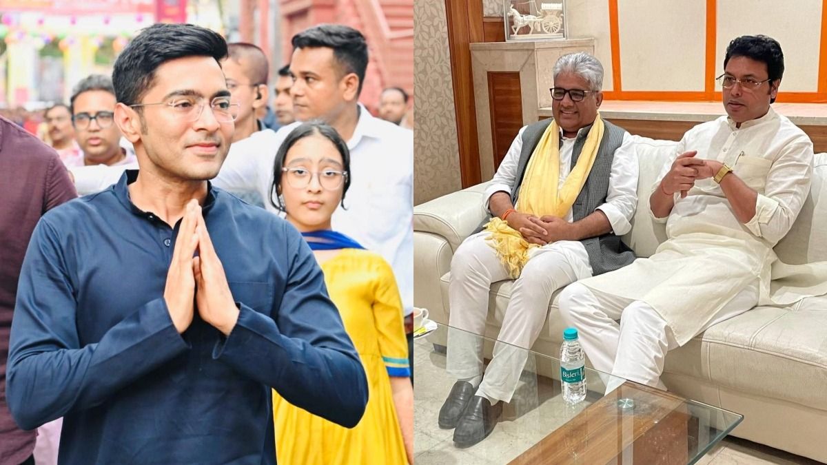 ছাব্বিশের যুদ্ধ শুরু, একাদশীতেই BJPর ভূপেন্দ্র, বিপ্লব হাজির, TMC-র হাতিয়ার 'বিজয়া সম্মিলনী'