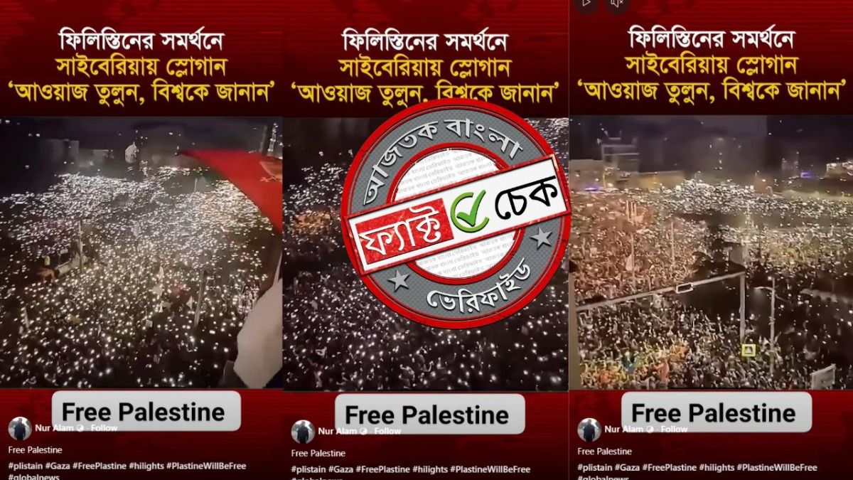 ফ্যাক্ট চেক: সাইবেরিয়ায় ফিলিস্তিনের সমর্থনে লাখো মানুষের জমায়েত? না, রইল বাস্তব