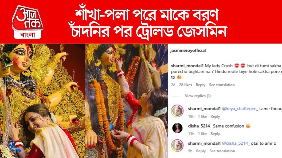 'বিয়ে হয়নি তাও...', শাঁখা-পলা পরে মাকে বরণ, ট্রোলড অভিনেত্রী
