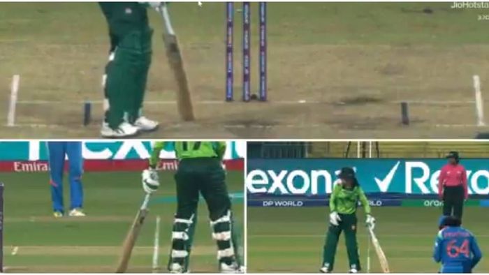 মুনিবা রান আউট হওয়ার পর আম্পায়ারের সঙ্গে তর্ক করেন পাকিস্তানি অধিনায়ক (ছবি: এপি)