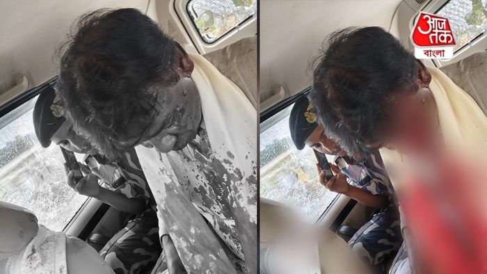 খগেন মুর্মুর উপর হামলা