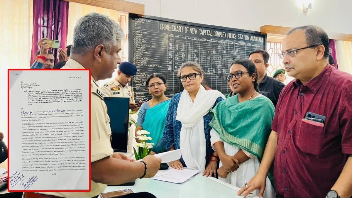 ত্রিপুরায় TMC-র পার্টি অফিসে হামলা, আগরতলার থানায় অভিযোগ কুণাল-সায়নীদের