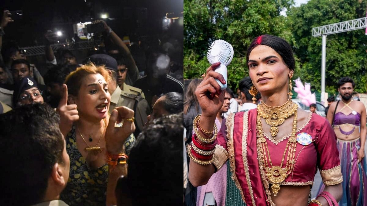 ইন্দোরে ট্রান্সজেন্ডারদের প্রতিবাদ 