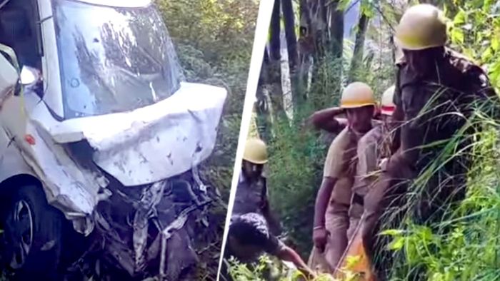 পাহাড়ে পাঙ্খাবাড়ি রোডে ভয়াবহ দুর্ঘটনা, ১৫০ ফুট নীচে গাড়ি, মৃত্যু দুই যুবকের