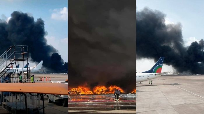 ঢাকার বিমানবন্দরে আগুন