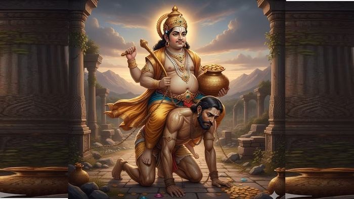 ধনসম্পদের দেবতা কুবের। এআই ছবি