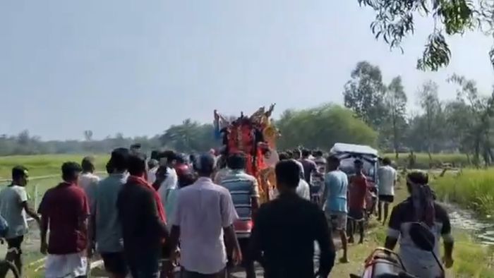 কাকদ্বীপে কালীমূর্তি ভাঙচুরে গ্রেফতার অভিযুক্ত।-ভিডিও থেকে নেওয়া ছবি