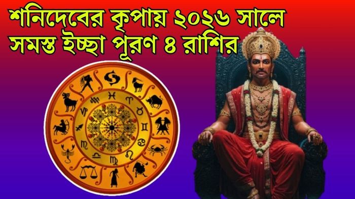 শনিদেবের কৃপায় ২০২৬ সালে সমস্ত ইচ্ছা পূরণ ৪ রাশির