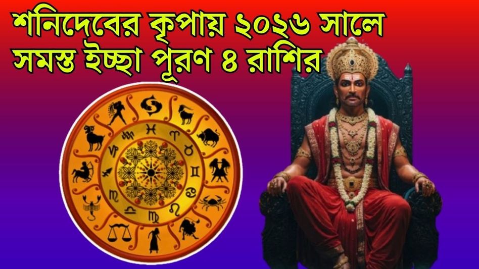 স্বয়ং শনিদেবের কৃপা, ২০২৬ সালে জীবনে বিরাট উন্নতি করবে ৪ রাশি  স্বয়ং শনিদেবের কৃপা, ২০২৬ সালে জীবনে বিরাট উন্নতি করবে ৪ রাশি