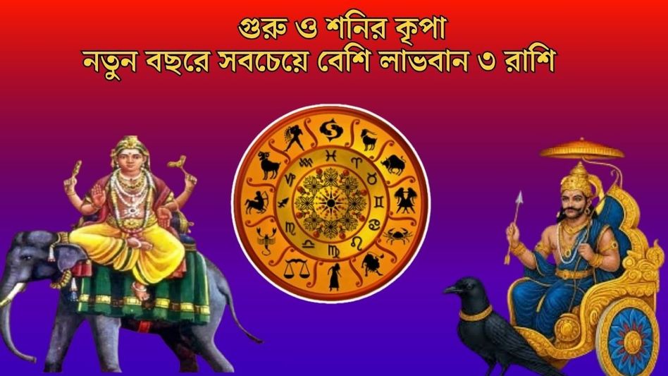 একসঙ্গে গুরু ও শনি সদয়, ২০২৬ সালে  রাজ করবে এই ৩ রাশির জাতক একসঙ্গে গুরু ও শনি সদয়, ২০২৬ সালে  রাজ করবে এই ৩ রাশির জাতক